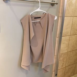 Zara taupe vest size medium worn once